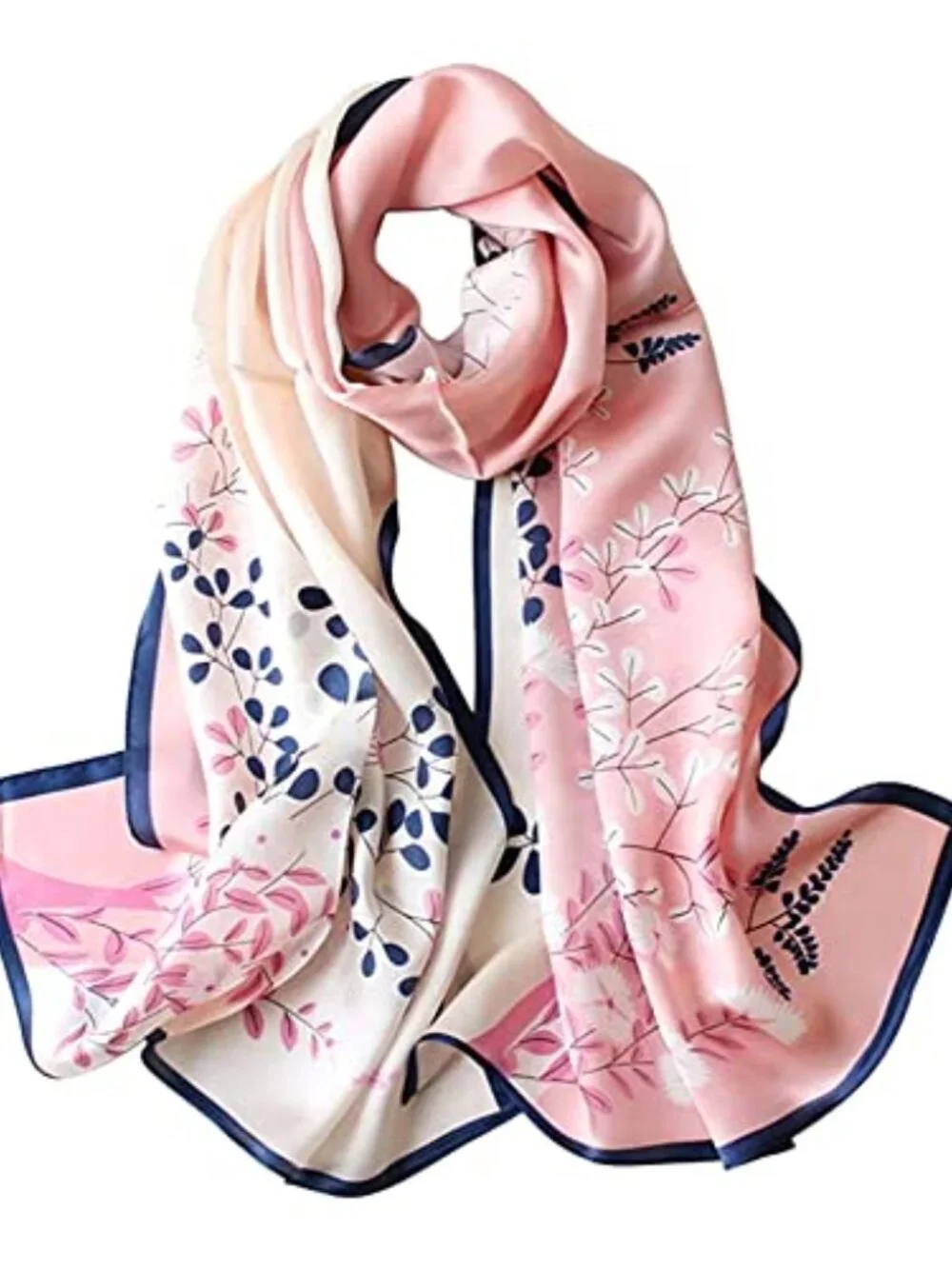 100% Mulberry Silk Long Scarf Women Oblong Shawl Wrap Neck Headscarf Gift